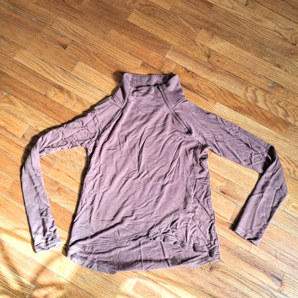 Women's Tan/Brown Long Sleeve Workout Top